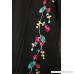 Achillea Boho Kimono Cardigan Blouse Top Summer Evening Cover-up Black Embroidered Floral-no Armholes B072KHQ3RH
